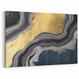 Abstract Brush Strokes with Gold and Grey | Modern Line Art Canvas