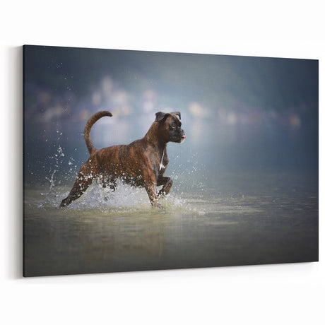 Majestic Boxer Wall Art - Stunning Boxer Print - Graceful Dog Canvas Decor