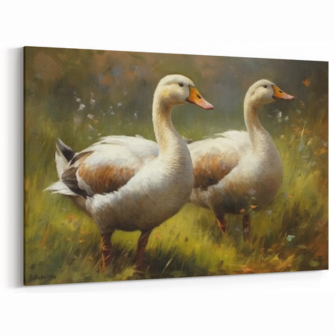 Elegant Duck Wall Art - Serene Duck Canvas Print for Nature Lovers