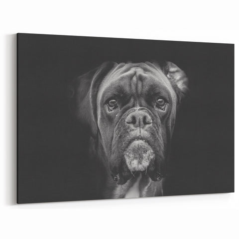 Dramatic Boxer Wall Art - Bold Boxer Print - Striking Dog Canvas Decor