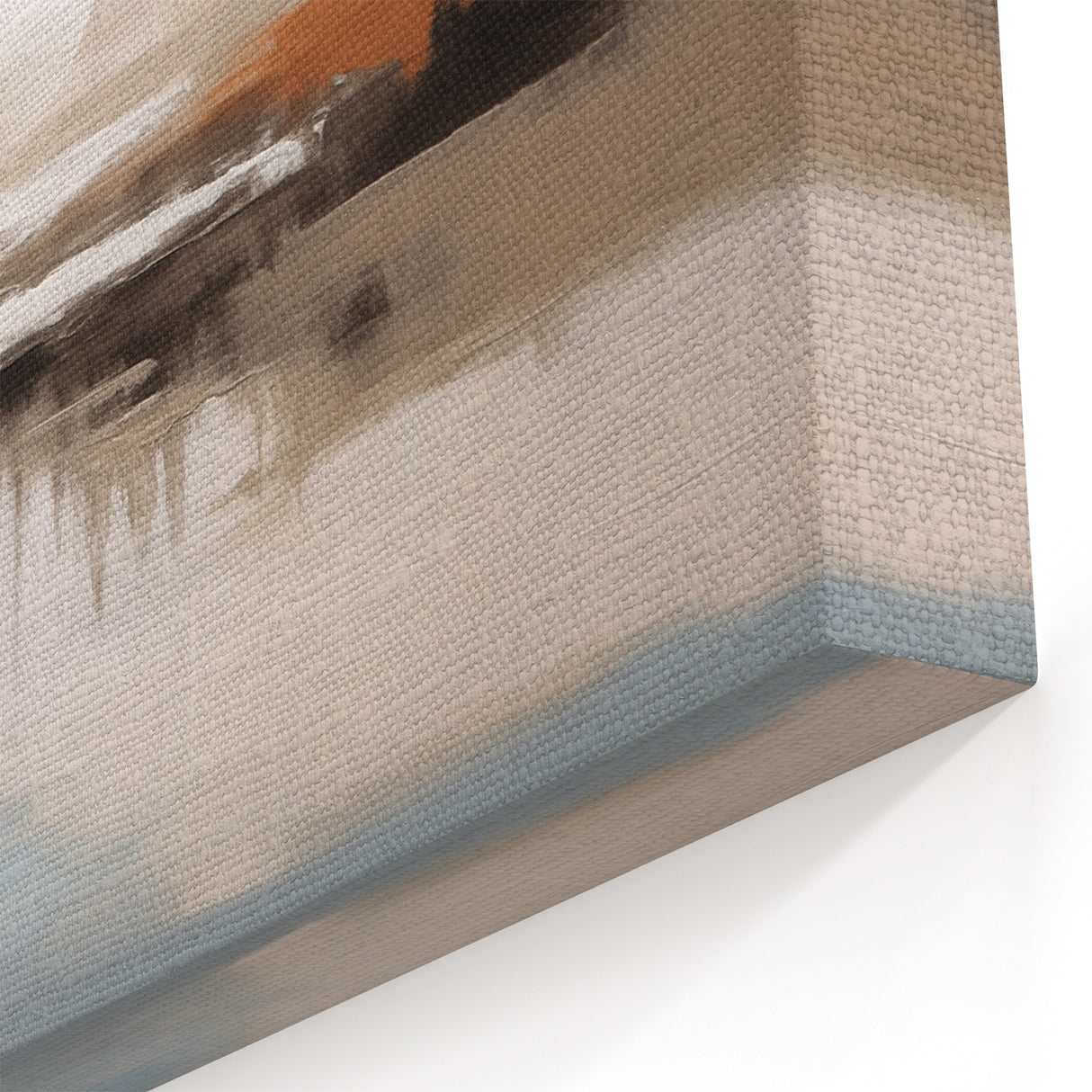 Serene Sunset Abstract Art - Contemporary Brush Stroke Canvas