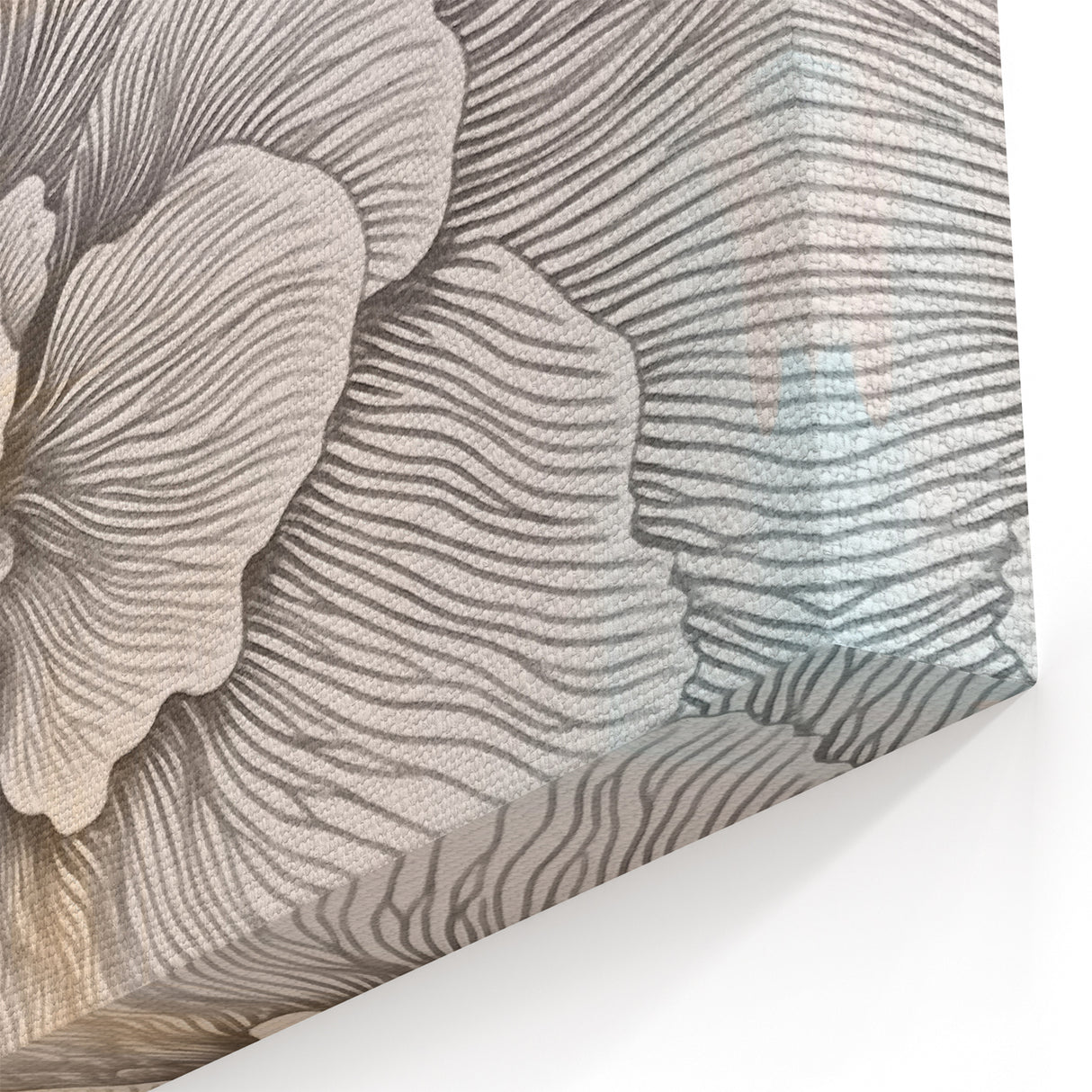 Delicate Floral Line Art - Modern Abstract Brush Strokes Canvas