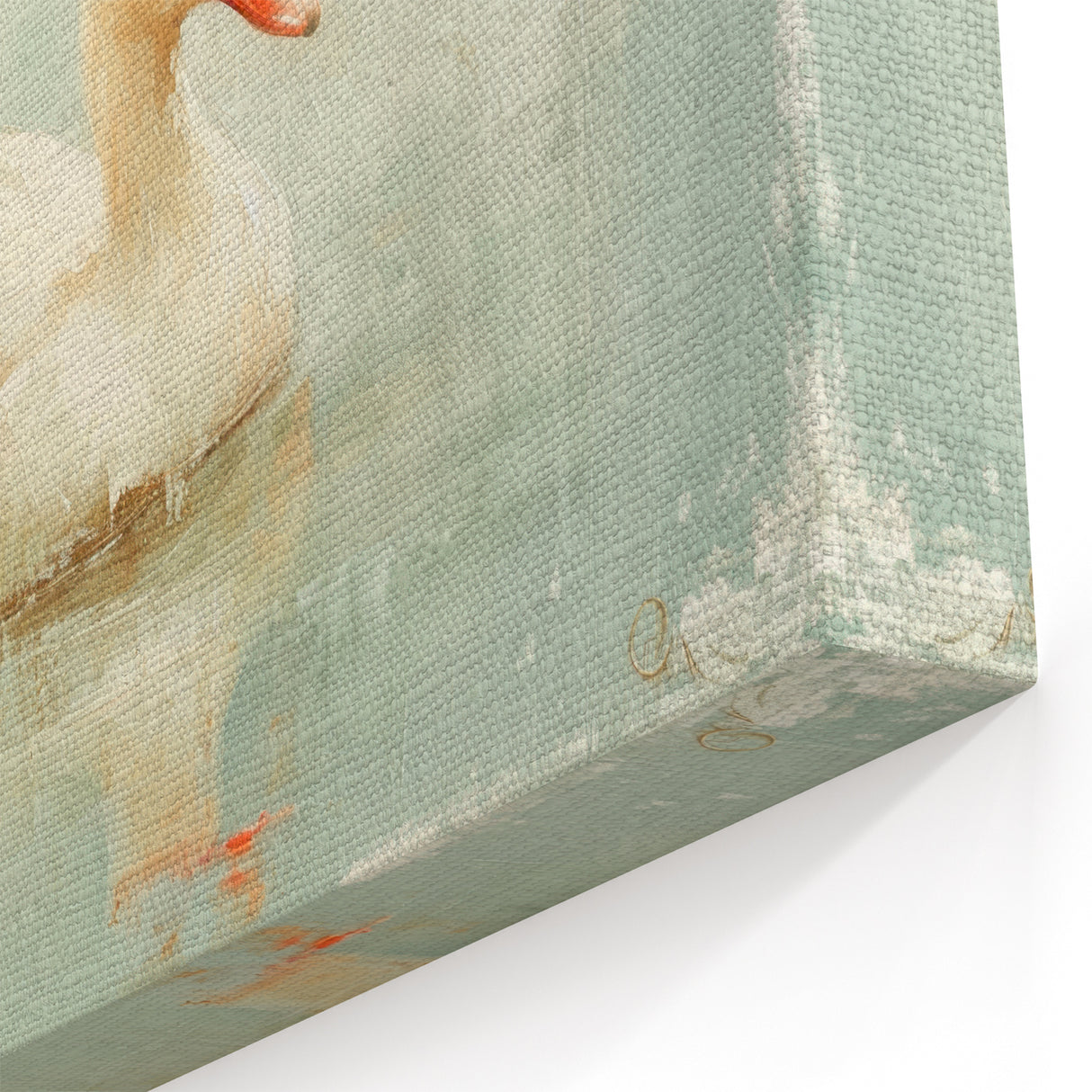 Soft Duck Wall Art - Tranquil Duck Canvas Print for Elegant Decor