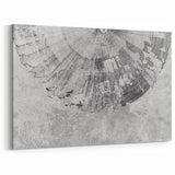 Monochrome Industrial Abstract Art - Modern Line Brush Strokes Canvas