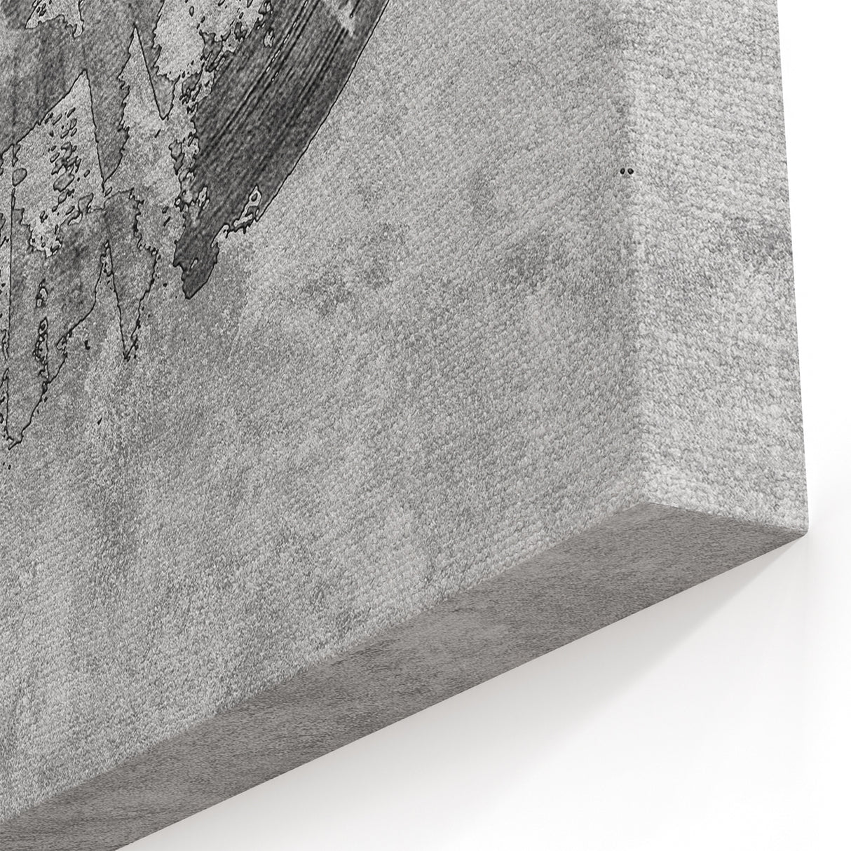 Monochrome Industrial Abstract Art - Modern Line Brush Strokes Canvas