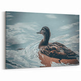 Moody Duck Wall Art - Elegant Duck Canvas Print for Modern Decor