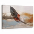 Feather in Motion Abstract Art - Modern Brush Strokes Canvas