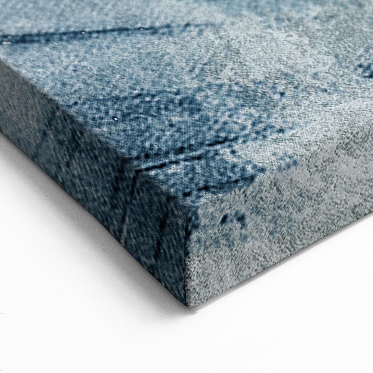 Blue Monochrome Abstract Art - Modern Industrial Brush Strokes Canvas