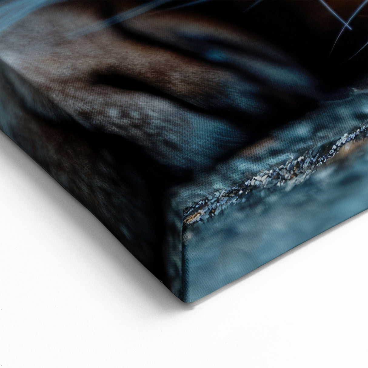 Close-Up Blue-Eyed Cat Wall Art - Captivating Cat Canvas for Home Decor