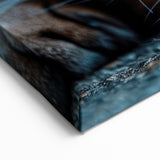 Close-Up Blue-Eyed Cat Wall Art - Captivating Cat Canvas for Home Decor