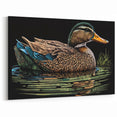 Bold Duck Wall Art - Striking Duck Canvas Print for Modern Decor