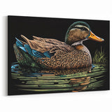 Bold Duck Wall Art - Striking Duck Canvas Print for Modern Decor
