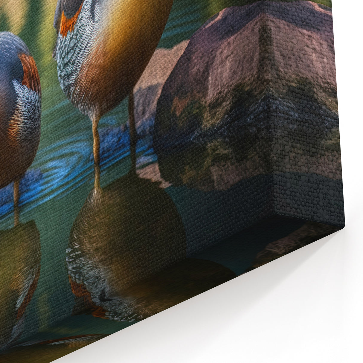 Trio of Ducks Wall Art - Elegant Duck Canvas Print for Nature Decor