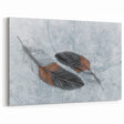 Feathers and Tree Rings Abstract Art - Modern Brush Strokes Canvas