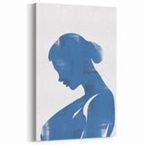 Blue Silhouette Minimalist Art - Modern Simple Abstract Wall Decor