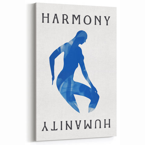Blue Harmony Silhouette - Minimalist Modern Simple Abstract Wall Decor