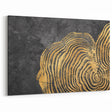 Golden Tree Rings Abstract Art - Modern Minimalist Canvas