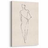 Elegant Minimalist Abstract Art - Modern Line Drawing Wall Decor