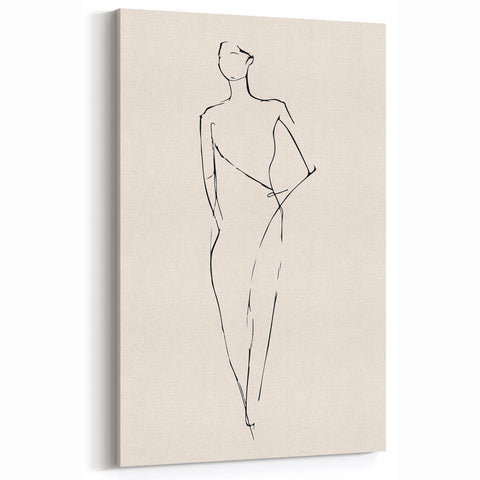 Elegant Minimalist Abstract Art - Modern Line Drawing Wall Decor