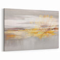 Bold Black and Gold Abstract Art - Modern Line Canvas