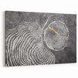 Golden and Silver Tree Rings Abstract Art - Modern Minimalist Canvas
