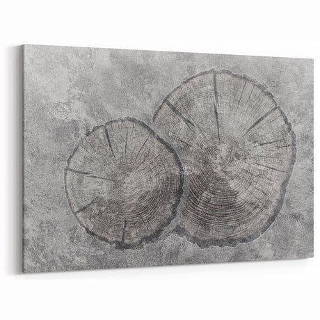 Abstract Line Art - Double Strokes Geometric Canvas for Modern Decor