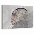 Geometric Line Art - Abstract Tree Rings with Gold Accents Canvas