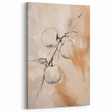Minimalist Abstract Fruit Art - Modern Botanical Line Drawing