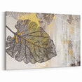 Minimalist Gold and White Abstract Art - Modern Brush Strokes Canvas