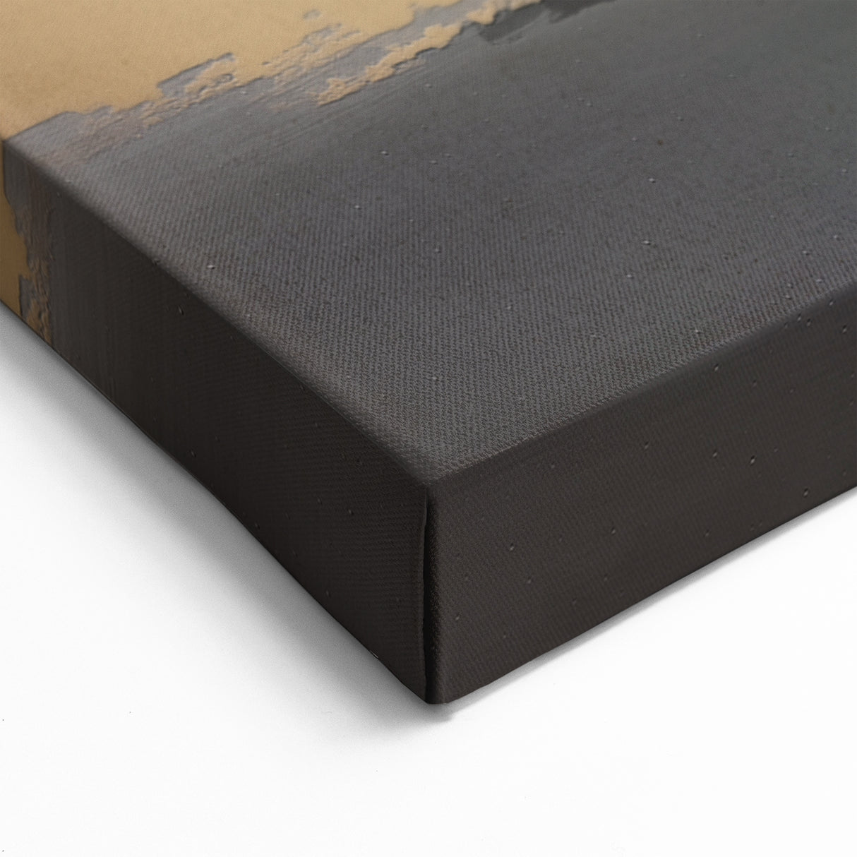 Abstract Brush Strokes - Black, White, and Gold Modern Canvas Art