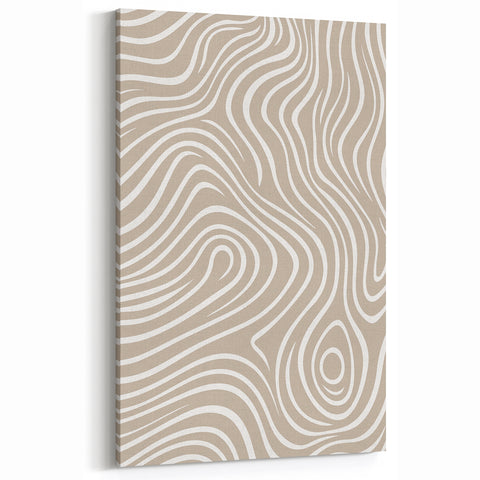 Modern Minimalist Abstract Art - Wavy Organic Line Pattern