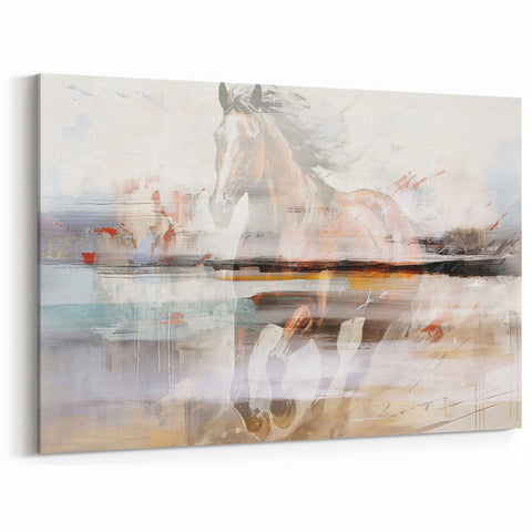 Abstract Line Art - Dynamic Brush Strokes on Canvas