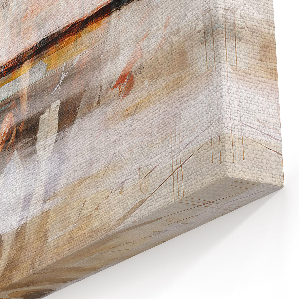 Abstract Line Art - Dynamic Brush Strokes on Canvas