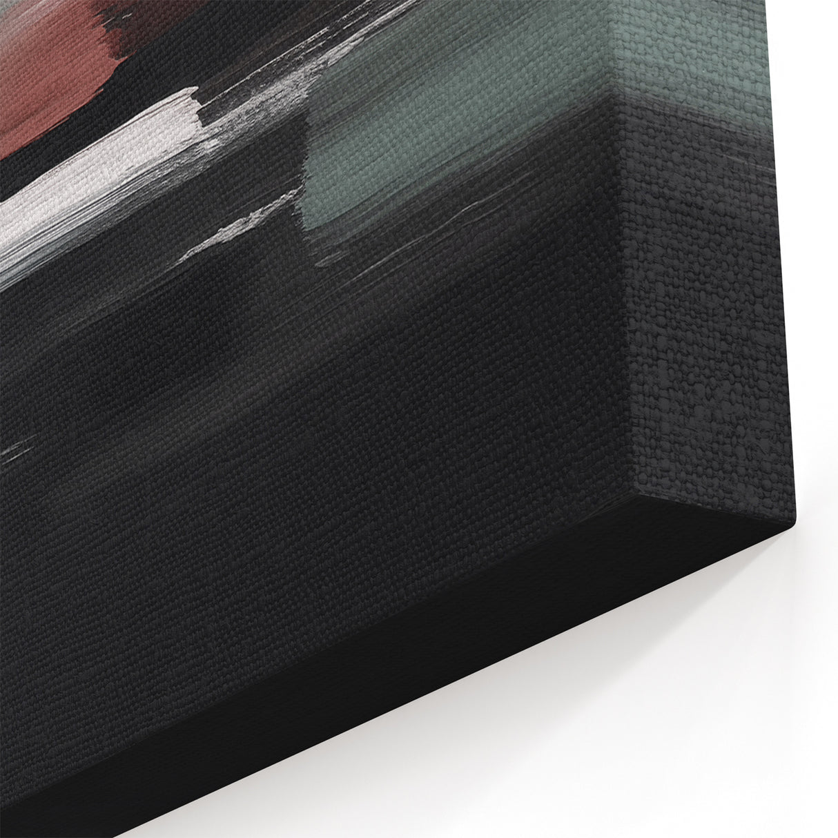 Abstract Brush Strokes - Bold Modern Canvas Art in Dark Tones