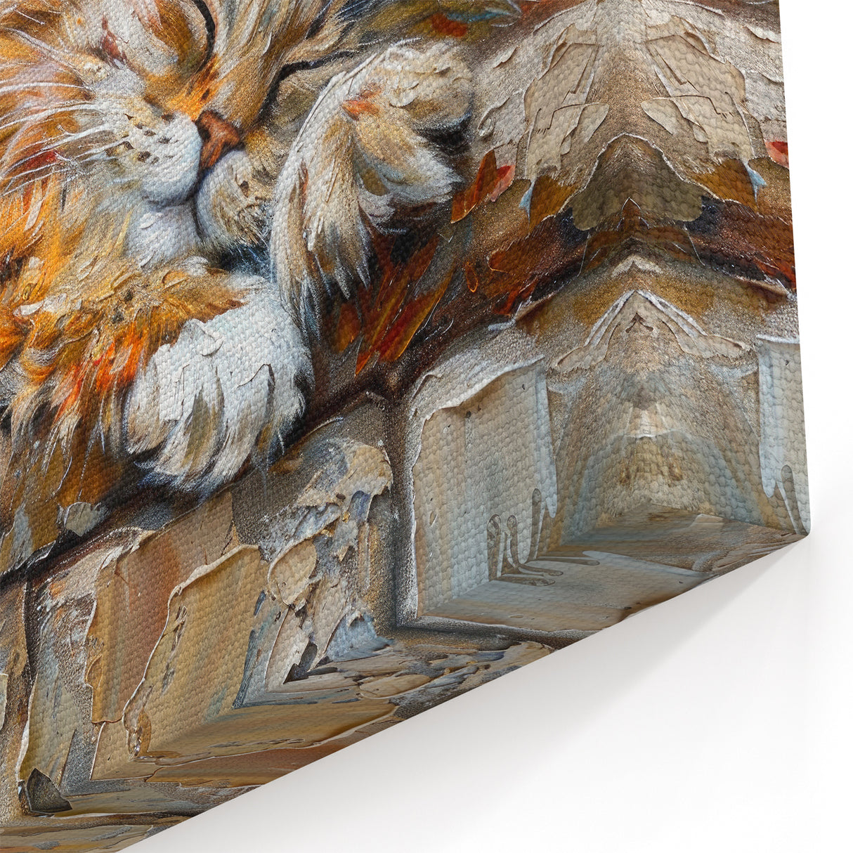 Serene Sleeping Cat Wall Art - Tranquil Cat Canvas for Cozy Spaces