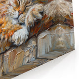 Serene Sleeping Cat Wall Art - Tranquil Cat Canvas for Cozy Spaces