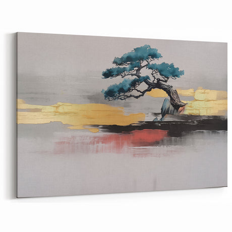 Modern Strokes and Lines Abstract Art on Canvas with Geometric Line Designs