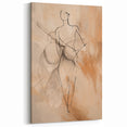 Minimalist Abstract Figure Art - Elegant Botanical Line Drawing