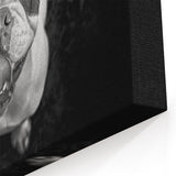 Charming Bulldog Black and White Art - Modern Monochrome Decor