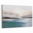 Serene Abstract Strokes and Lines Art with Tranquil Landscape