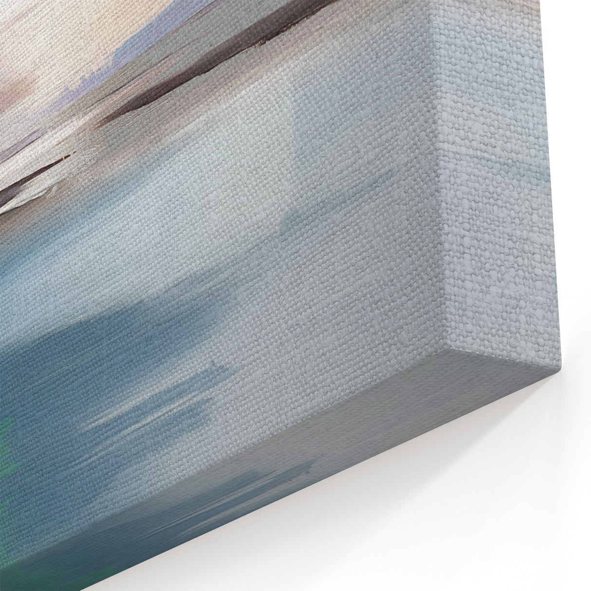 Serene Abstract Strokes and Lines Art with Tranquil Landscape