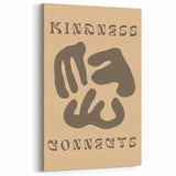 Kindness Connects Minimalist Art - Organic Shapes Modern Decor