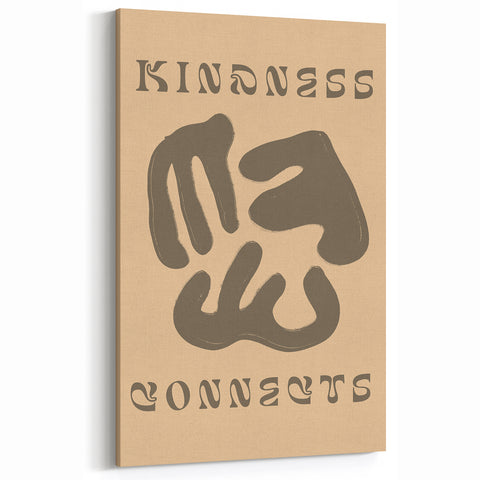 Kindness Connects Minimalist Art - Organic Shapes Modern Decor
