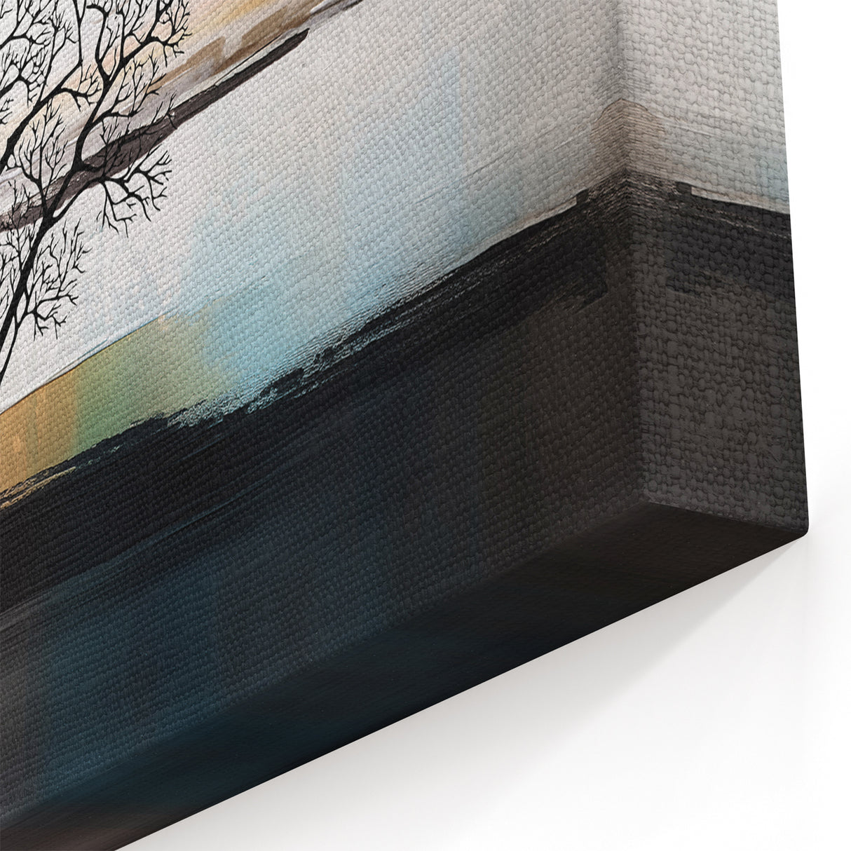 Contemporary Abstract Tree Art with Subtle Strokes and Lines