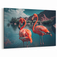 Flamingo Wall Art - Tropical Flamingo Canvas Print for Elegant Decor