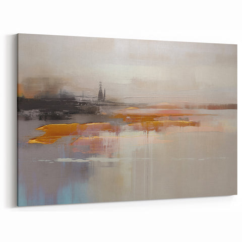 Modern Strokes and Lines Abstract Art - Vibrant Brush Strokes Canvas