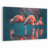 Vibrant Flamingo Wall Art - Tropical Flamingo Canvas Print for Home Decor