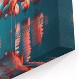 Vibrant Flamingo Wall Art - Tropical Flamingo Canvas Print for Home Decor