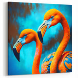 Bold Flamingo Wall Art - Vibrant Flamingo Canvas Print for Unique Decor