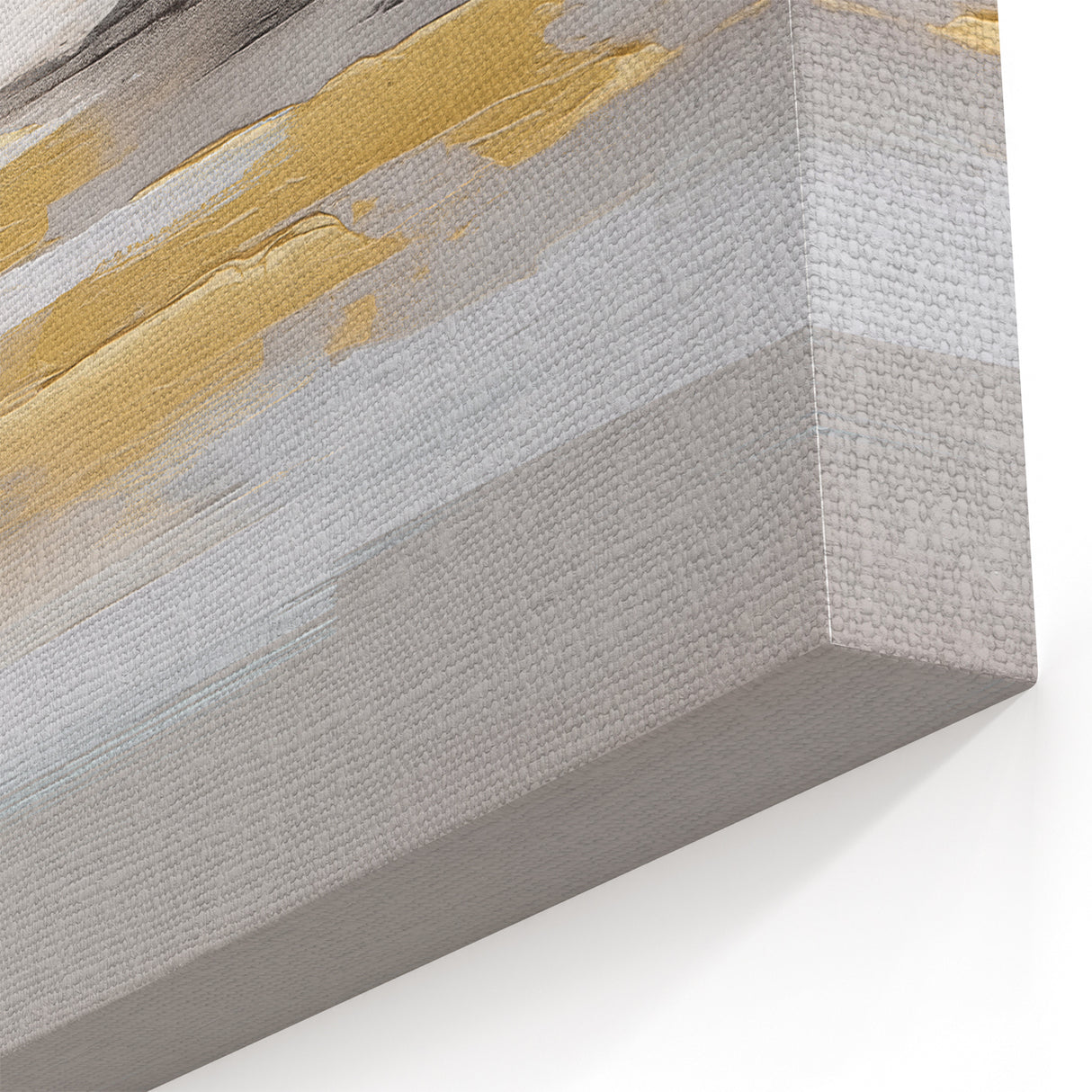 Golden Hues and Abstract Lines - Modern Strokes and Lines Art Print